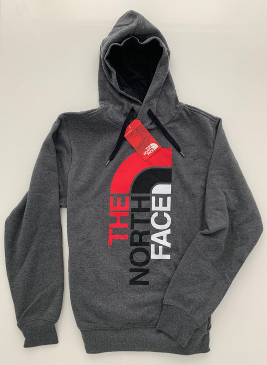 The North Face Men's Trivert Pullover Hoodie-Dark Grey Heather/Black Multicolor
