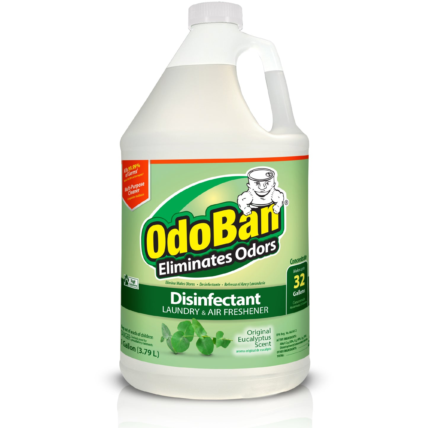 OdoBan Disinfectant Air Freshener and All Purpose Concentrate, (1 gallon, Eucalyptus)