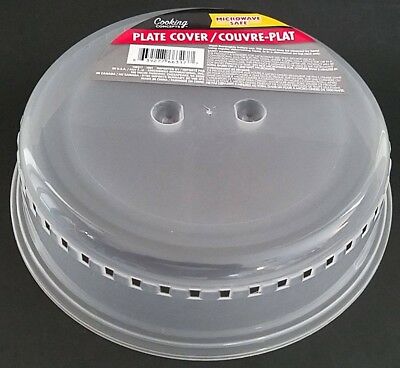 Microwave Splatter Covers Clear Plastic Round Domes 10”D x 2.3”H (2-Pack)