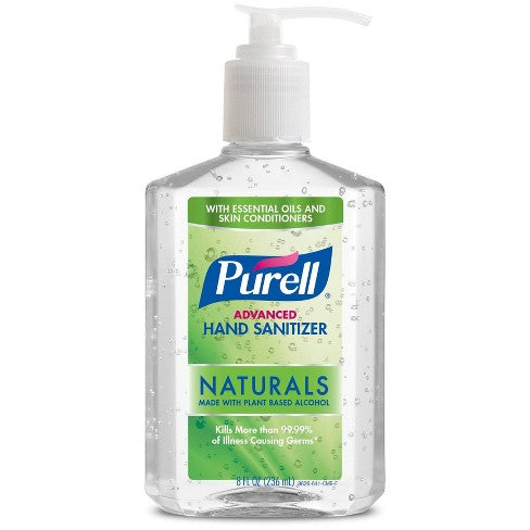 PURELL Advanced Hand Sanitizer Naturals with Plant Based Alcohol Pump Bottle  8 fl oz