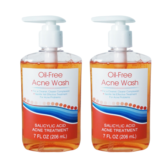 Oil Free Acne Face Wash (Acne Treatment) 7 oz 206 ml "2-PACK"