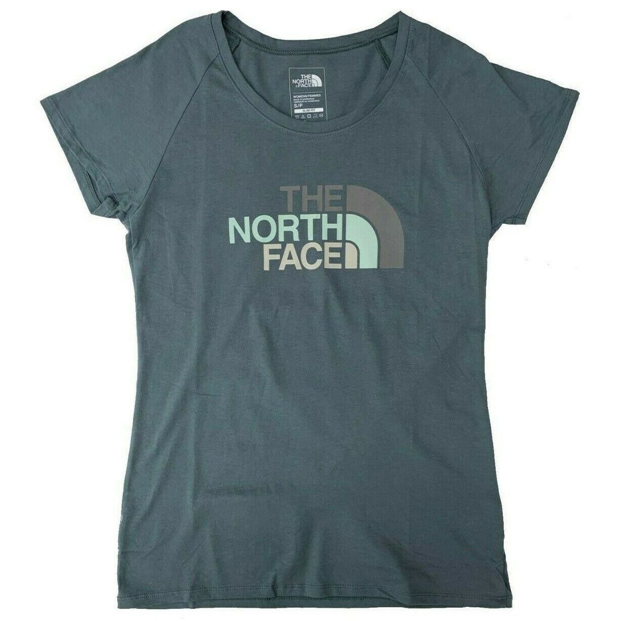 The North Face Women's Short Sleeve Scoop Neck Tee Green/Subtle Green multi