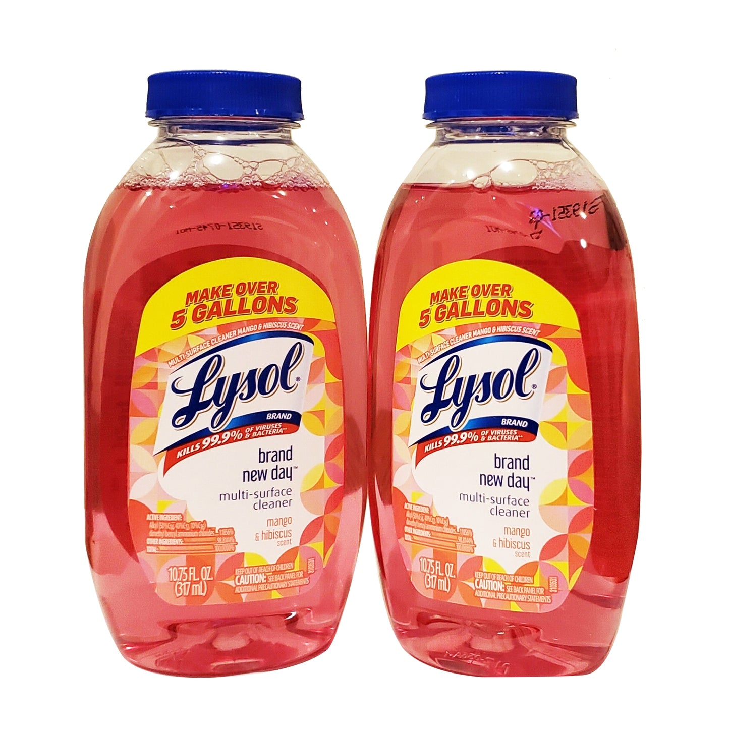 Lysol Multi Surface Cleaner Mango&hibiscus 10.5 oz Make over 5 Gallons "2-PACK"