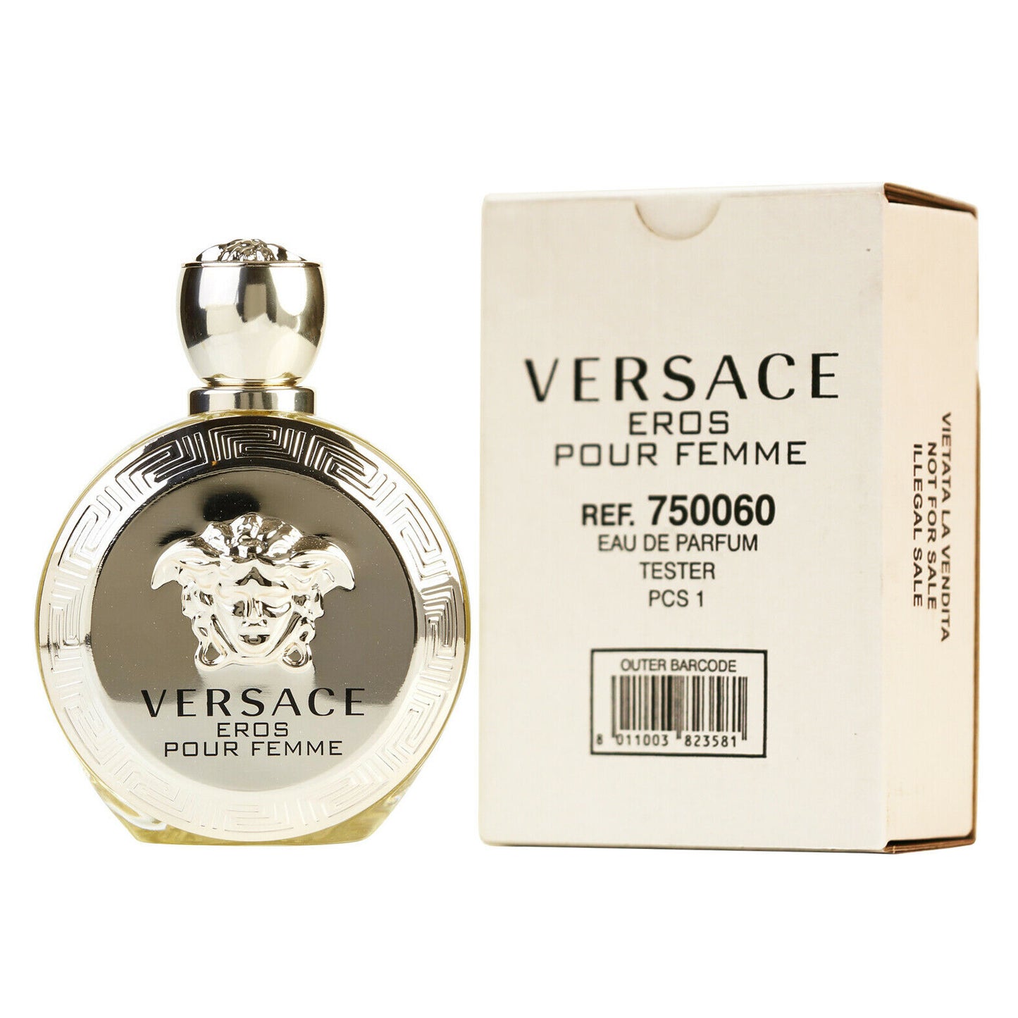 Sherlock Holmes gullig panel Versace Eros Pour Femme Eau De Parfum 3.4 oz 100 ml TESTER in white Bo –  Rafaelos