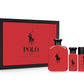 Ralph Lauren Polo Red 3pc Gift Set EDT 4.2 oz