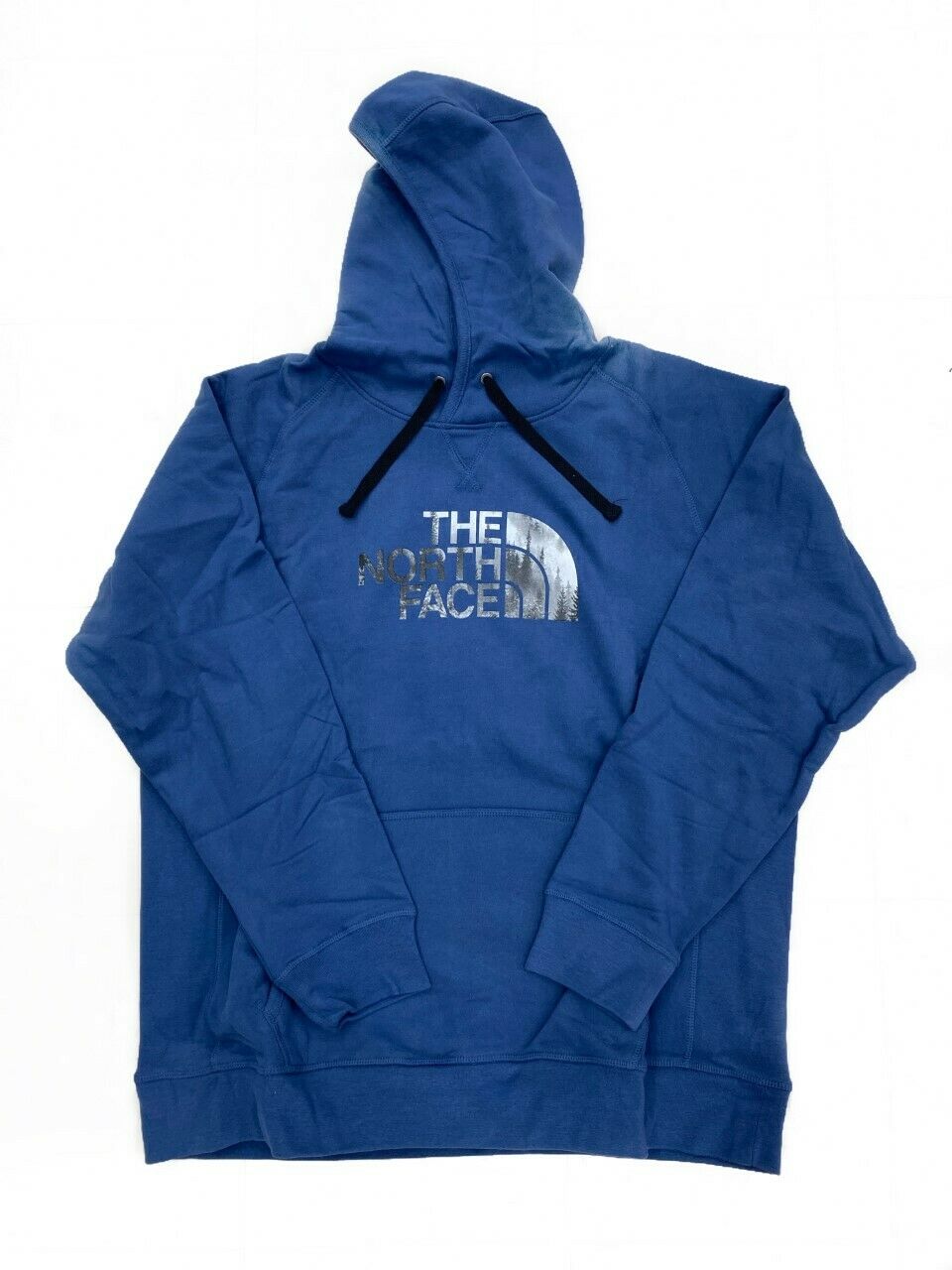 The North Face Men's Half Dome Big Logo Hoodie Pullover Shady Blue