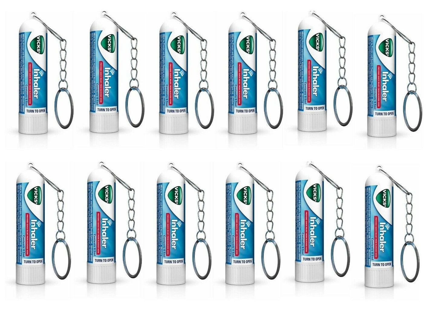 Vicks Inhaler for Fast Relief in Nasal Congestion (PACK of 12 PCS)