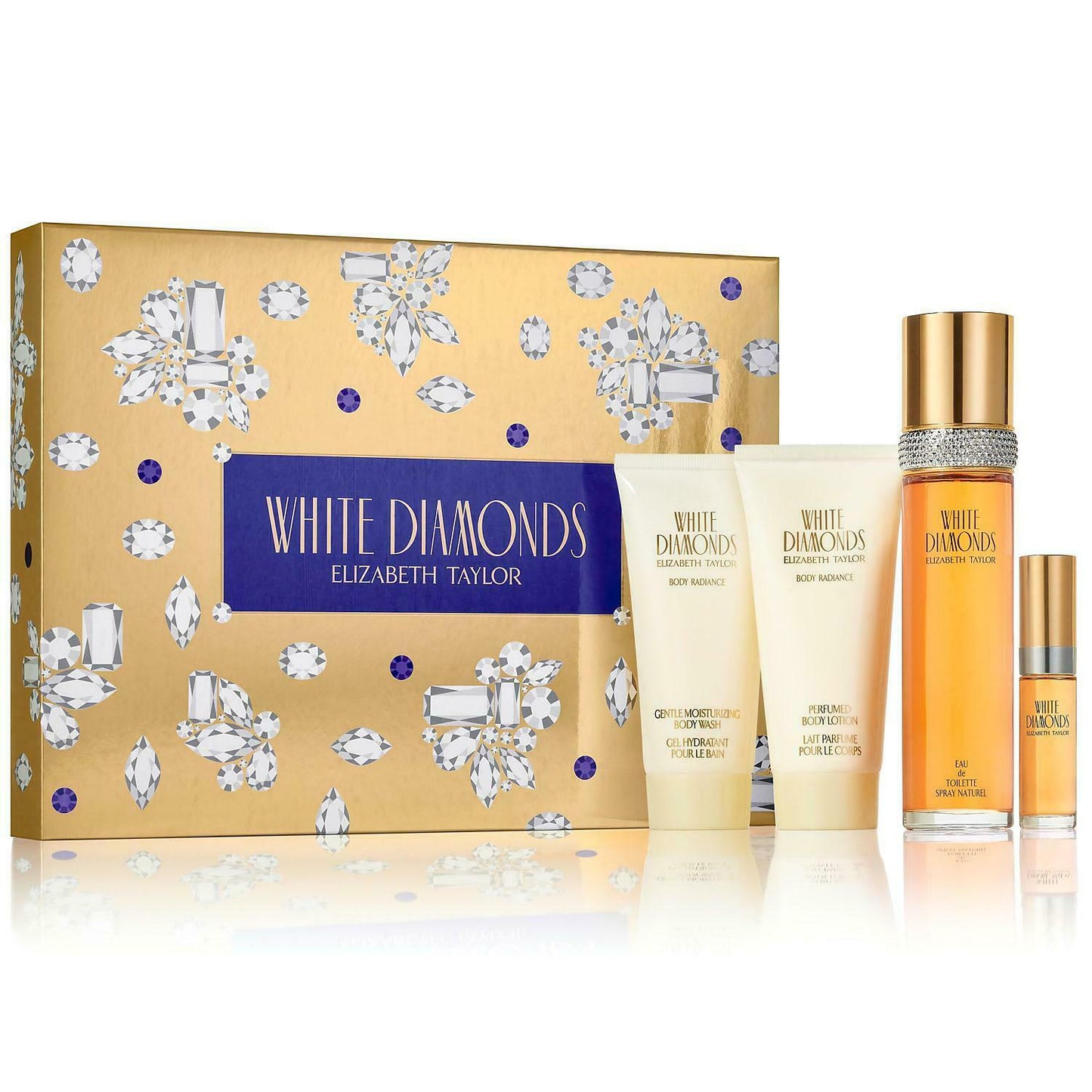 Elizabeth Taylor White Diamonds 4 pcs Gift Set EDT 3.3 oz
