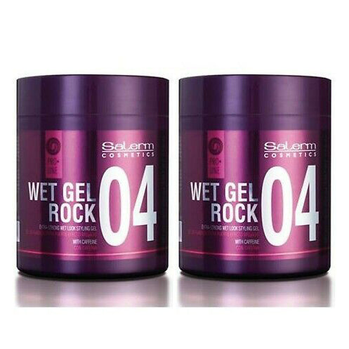 Salerm Wet Gel Rock 04 Extra-strong with Caffeine 17.8 oz 500 ml "2-PACK"