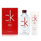 CK One Red Edition 2pcs Gift Set EDT 3.4 oz, Shower Gel 3.4 oz, Women