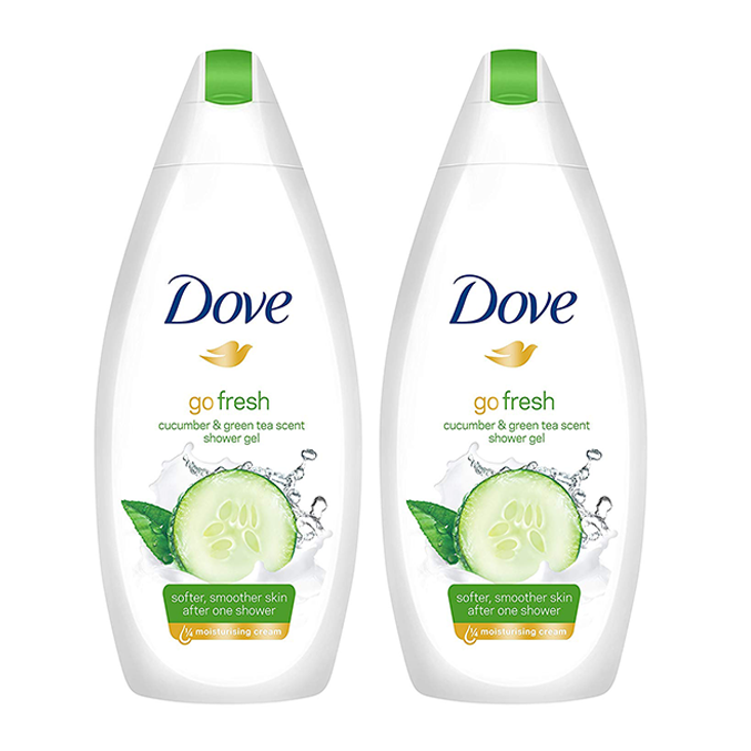 Dove Cucumber & Green Tea scent Body Wash 750 ml "2-PACK" (Huge Size)