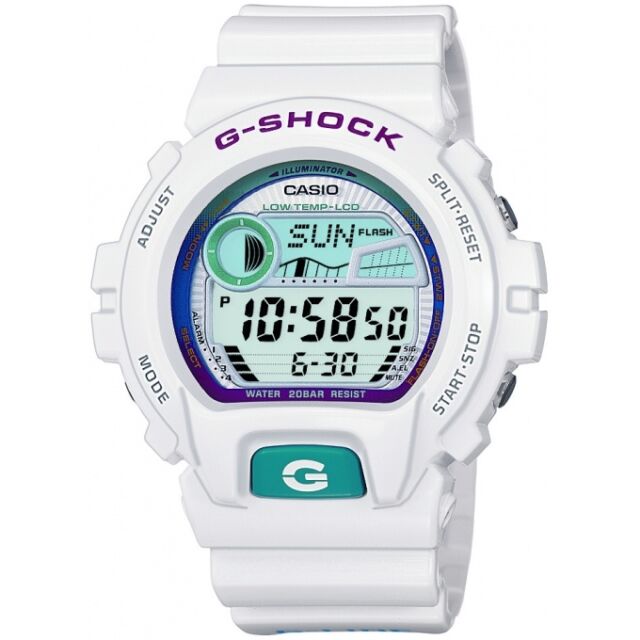 Casio G-Shock G-Lide White & Purple Digital Watch GLX6900-7 Women ...