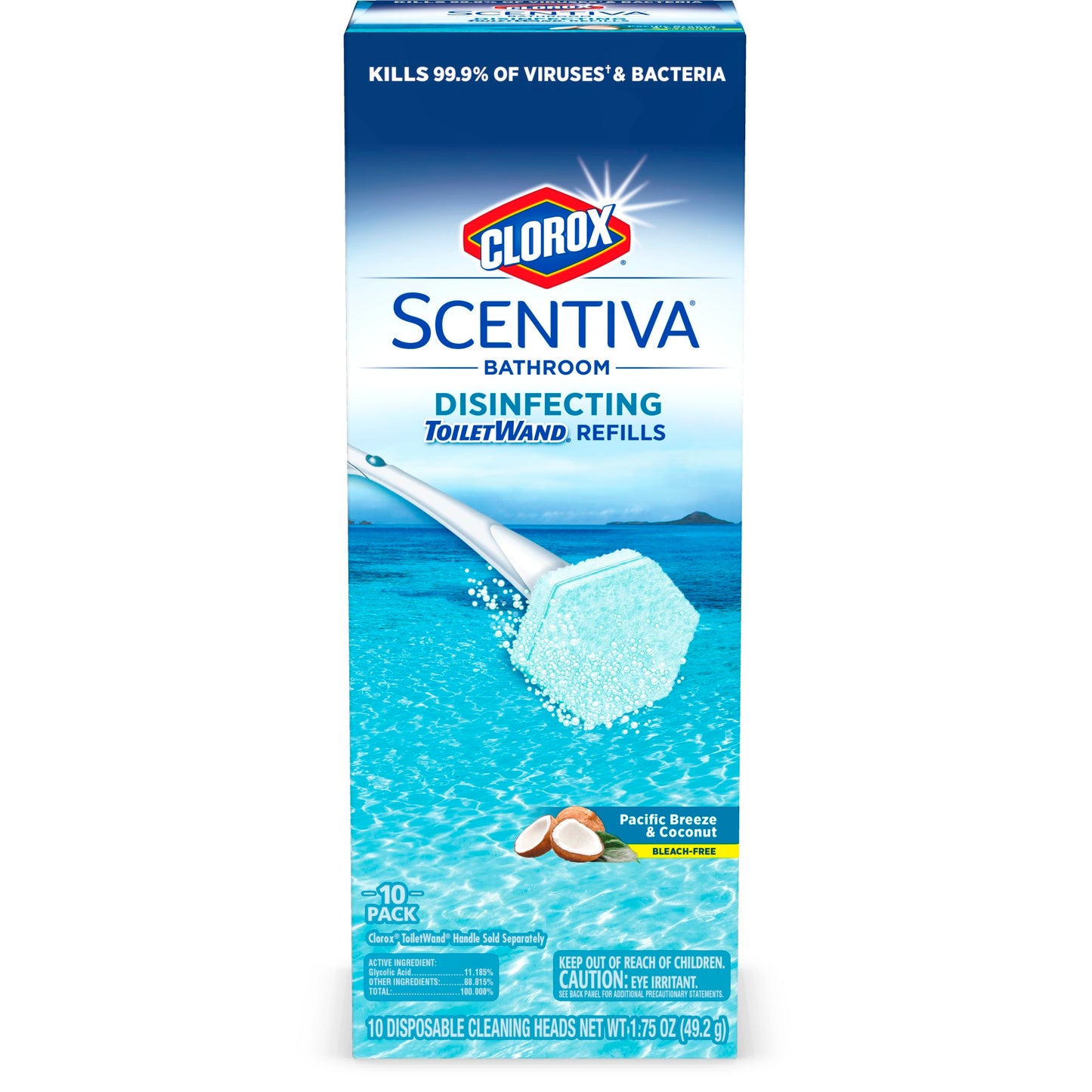 Clorox Scentiva Disinfecting ToiletWand Refills - Pacific Breeze & Coconut  10 Count