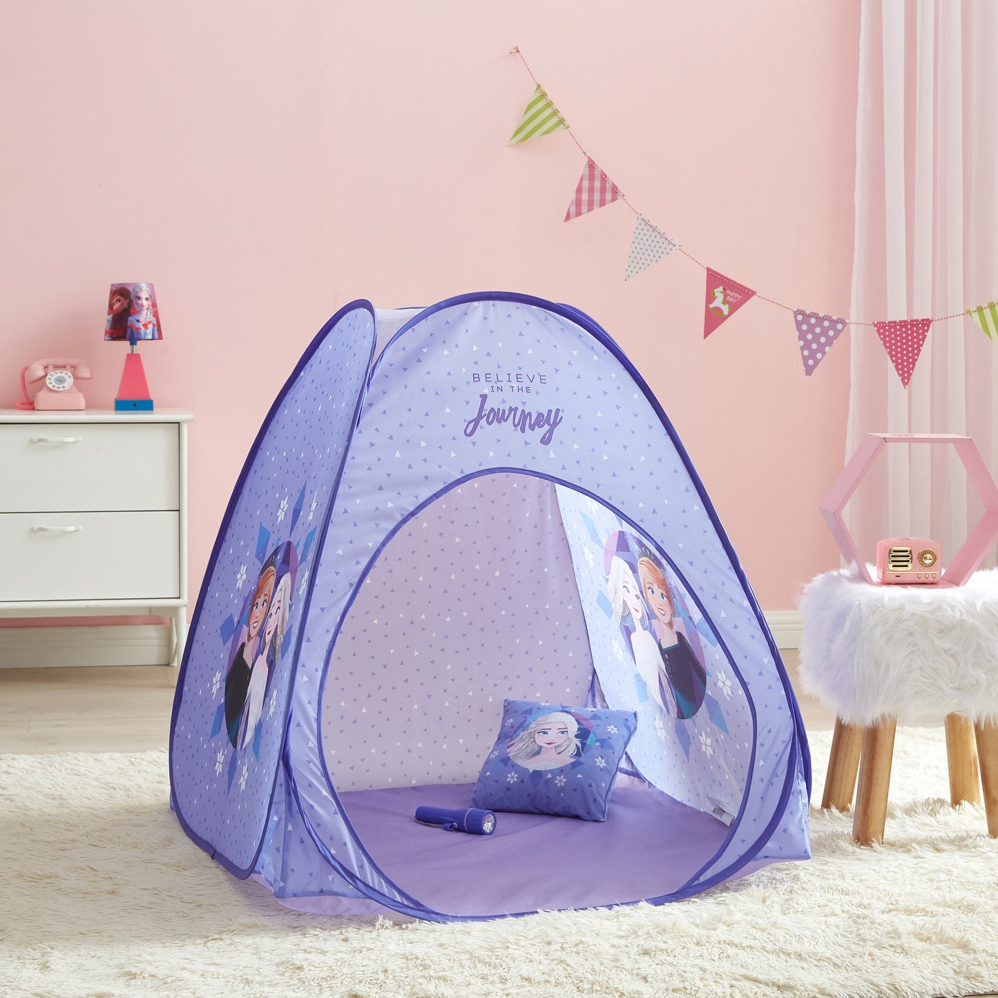 Disney Frozen 3 Piece Tent Set ( Tent Set with Pillow and Flashlight)