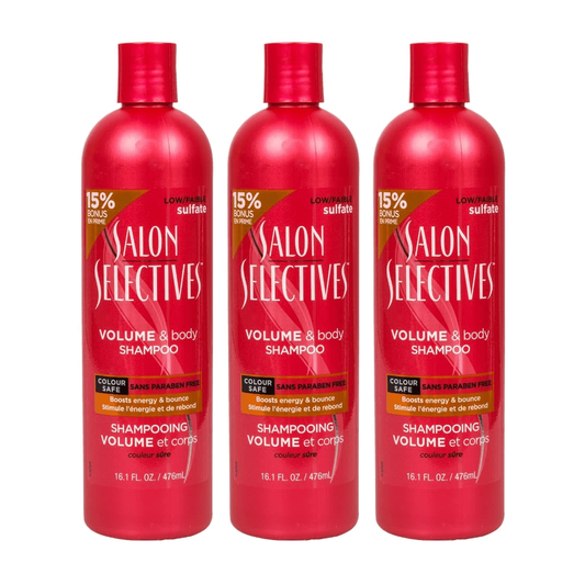 Salon Selectives Volume Body Shampoo Protect Enriched W/ Lemongrass 16.1 oz "3-PACK"