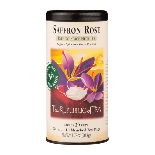 The Republic of Tea Saffron Rose Herbal 36 Tea Bags