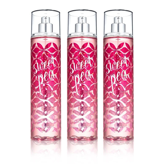 Bath & Body Works Sweet Pea Fine Fragrance Mist 8.0 oz "3-PACK"