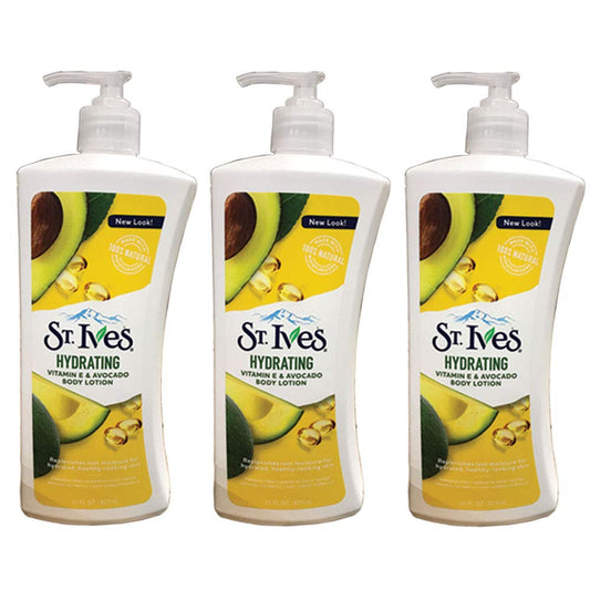 St. Ives Daily Hydrating Body Lotion with Vitamin E & Avocado 21 fl oz (621 ml) "3 Pack"