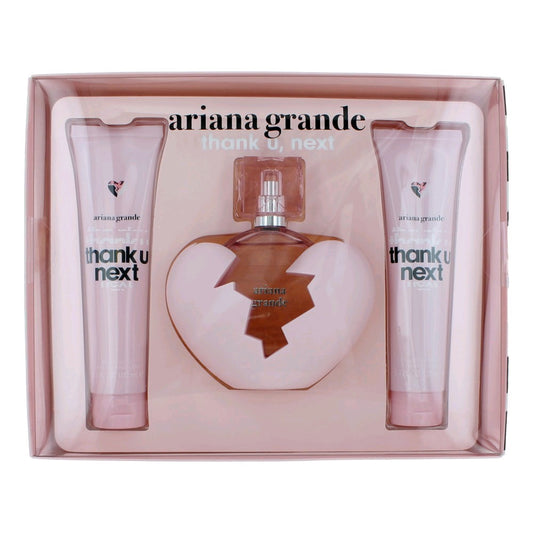 Ariana Grande Thank U Next 3pcs Gift Set EDP 3.4 oz, Bath & Shower 3.4 oz, Body Lotion 3.4 oz