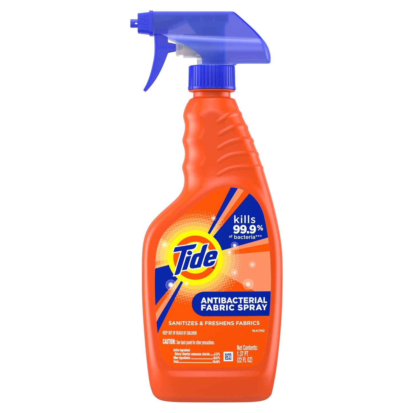 Tide Antibacterial Fabric Spray, Original Scent, 22 fl oz