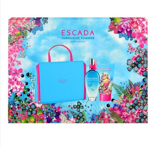 Escada Turquoise Summer EDT - 100ml 3 Pc. Gift Set