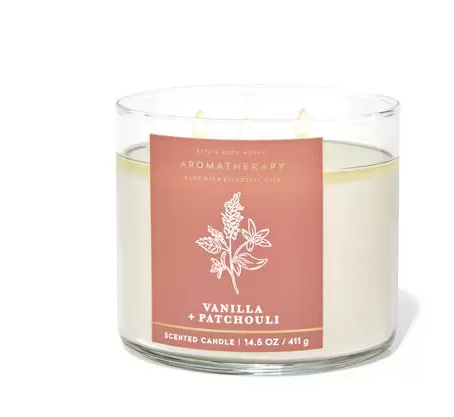 Bath & Body Works Vanilla + Patchouli 3-Wick Candle