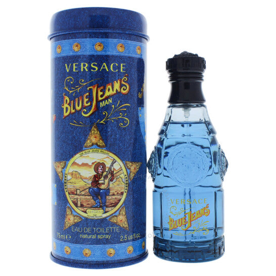 Versace Men's Blue Jeans Eau De Toilette Spray - 2.5 fl oz bottle