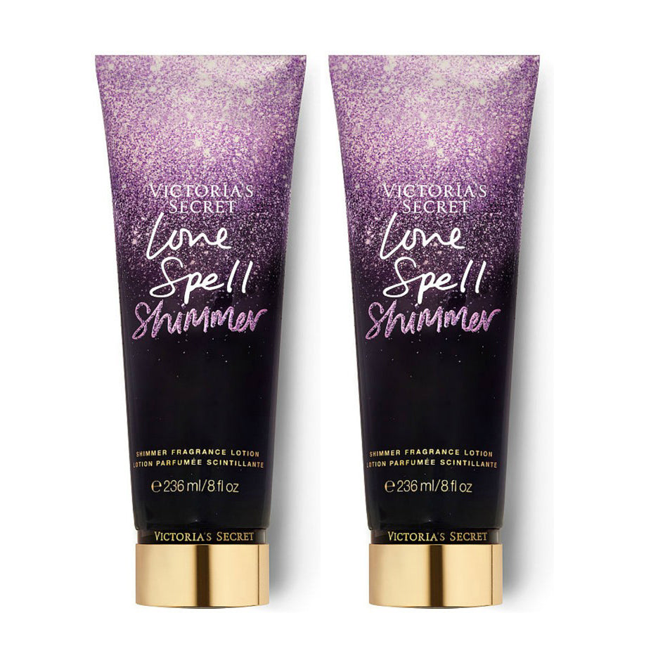 Victoria's Secret Love Spell Shimmer Body Lotion 8 oz "2-PACK"