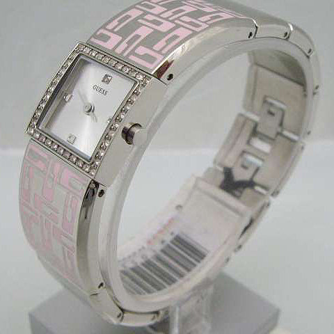 Guess Ladies Stainless Steel Watch Silver-Pink W10533L1-4