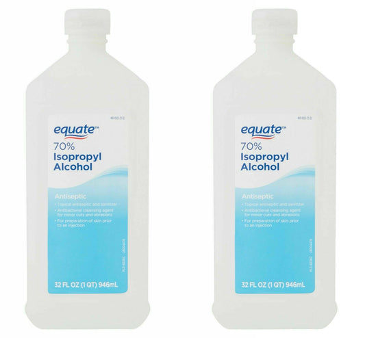 Equate 70% Isopropyl Alcohol 32 oz "2-PACK"