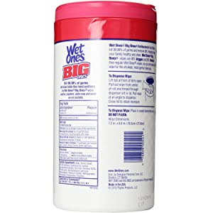 Wet Ones Big Ones Antibacterial Hand Wipes Fresh 65 Ct