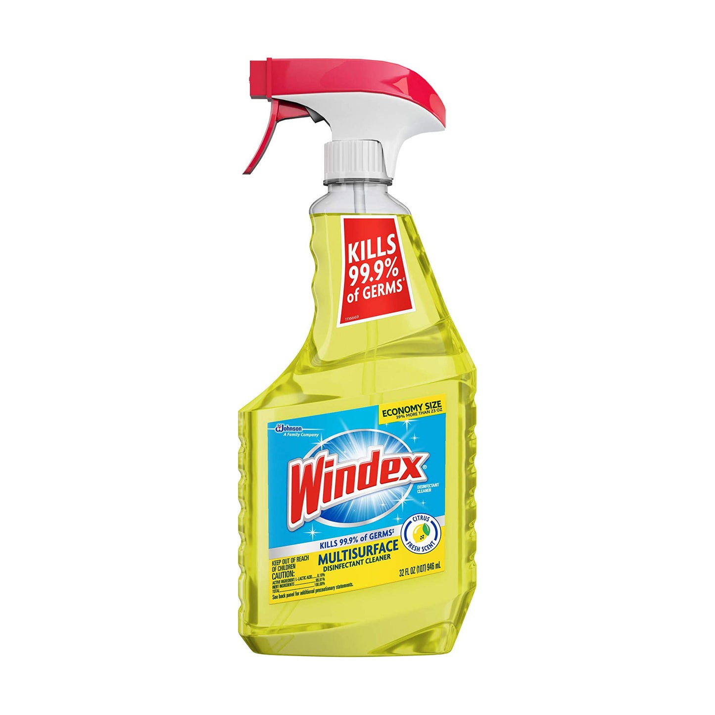 Windex Multisurface Desinfectant Cleaner Citrus Fresh Scent 26 oz