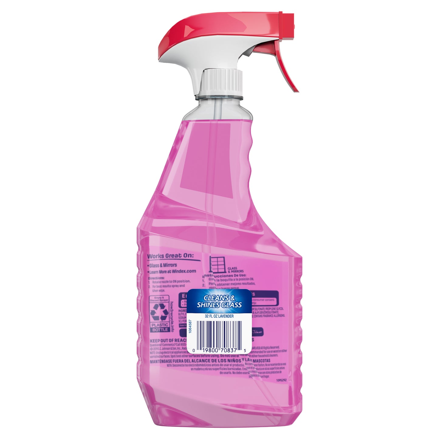 Windex Multi-Surface Cleaner Trigger Bottle, Lavender, 32 fl oz
