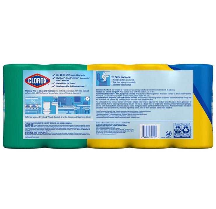 Clorox Disinfecting Wipes Value Pack, 5 Pack