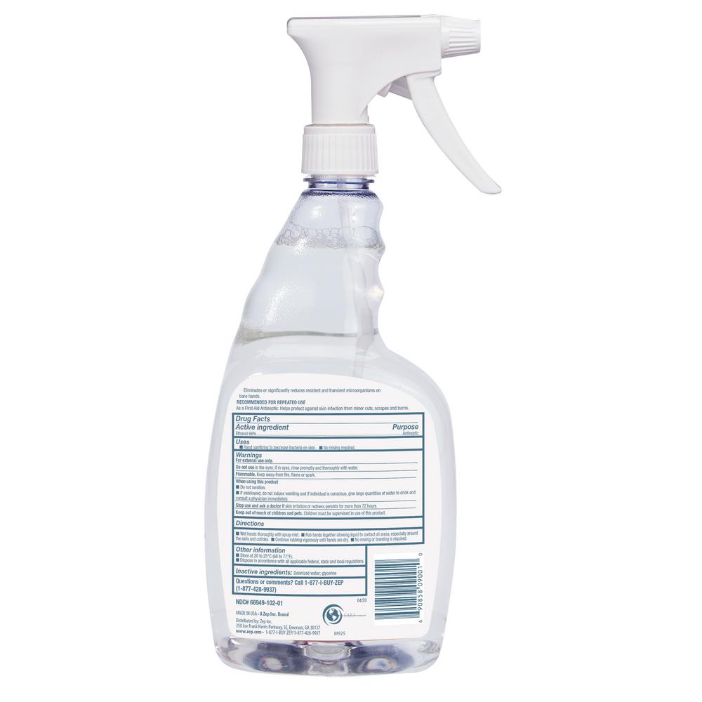 Zep Alcohol Sanitizer Spray 32 oz
